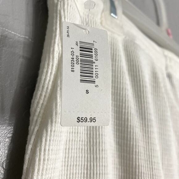 Gap body Womens Linen Blend Drawstring Wide Leg Pants, Cream, S - Picture 3 of 5